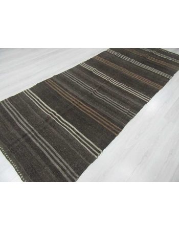 Vintage striped natural kilim rug