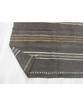 Vintage striped natural kilim rug