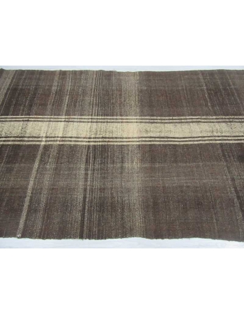 Vintage brown modern kilim rug