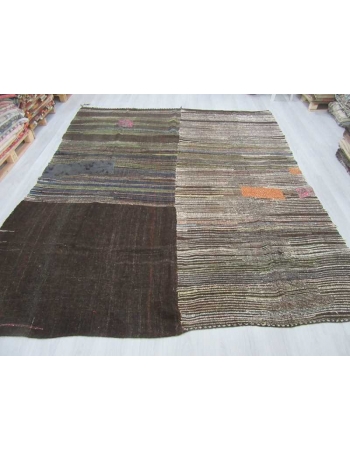 Vintage unique large kilim rug