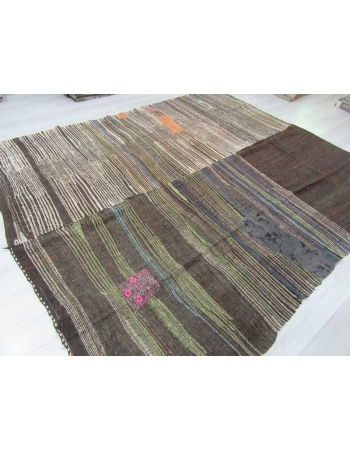 Vintage unique large kilim rug