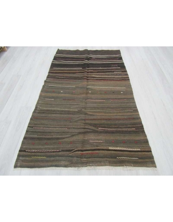 Vintage unique Turkish kilim rug