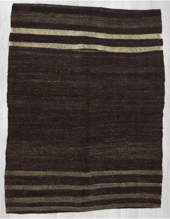 Vintage modern striped Turkish kilim rug