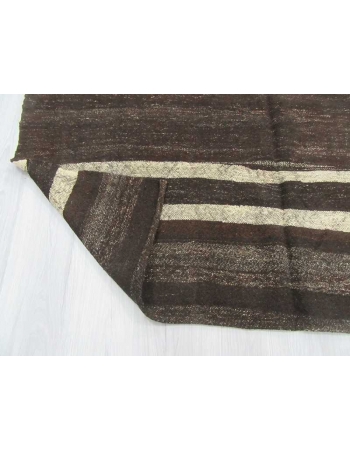 Vintage modern striped Turkish kilim rug