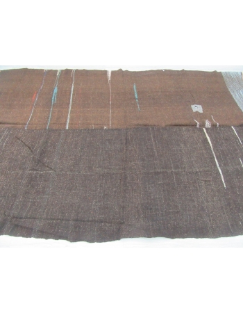 Vintage brown unique kilim rug