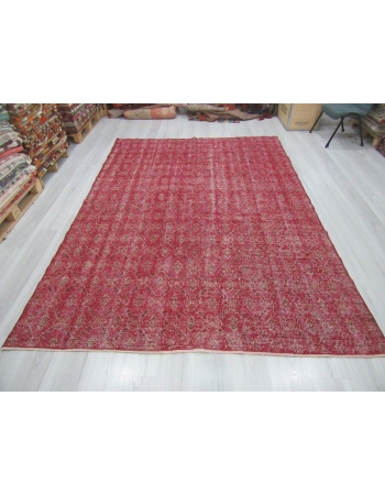 Vintage floral Turkish deco rug