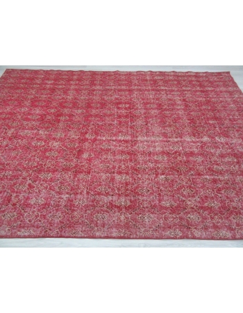Vintage floral Turkish deco rug