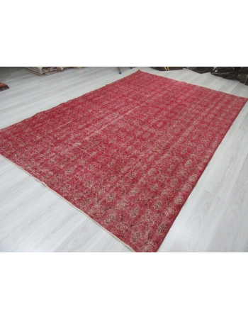 Vintage floral Turkish deco rug