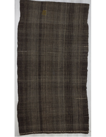 Vintage dark gray kilim rug