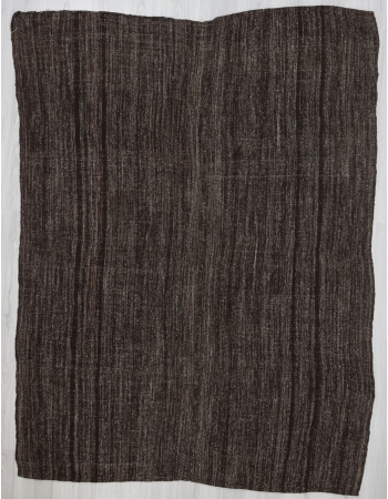 Vintage dark gray modern kilim rug