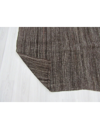 Vintage dark gray modern kilim rug