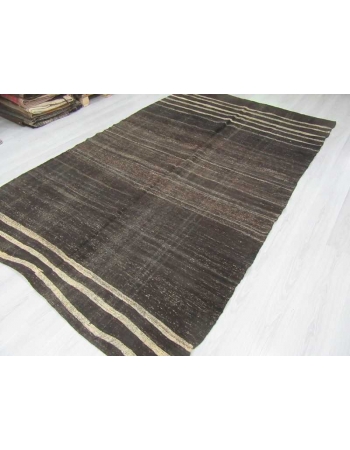 Vintage unique modern Turkish kilim rug