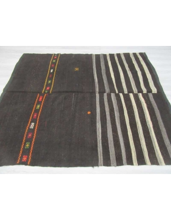 Vintage unique goat hair kilim rug