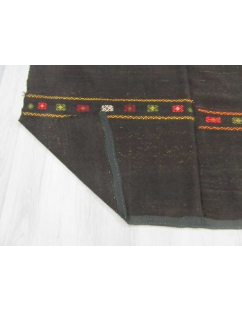 Vintage unique goat hair kilim rug