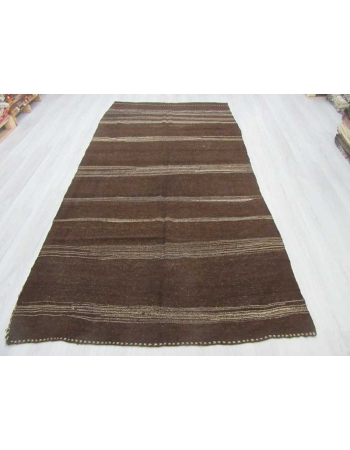 Vintage brown kilim rug