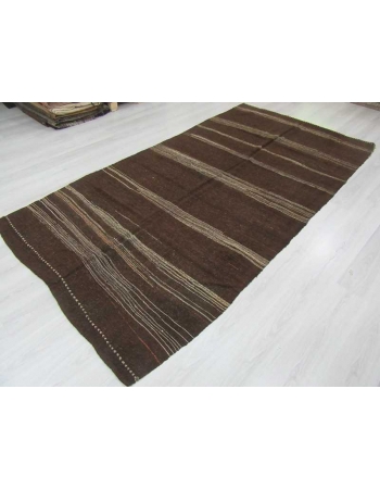 Vintage brown kilim rug
