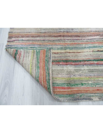 Vintage unique Turkish rag rug