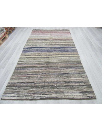 Vintage unique Turkish rag rug
