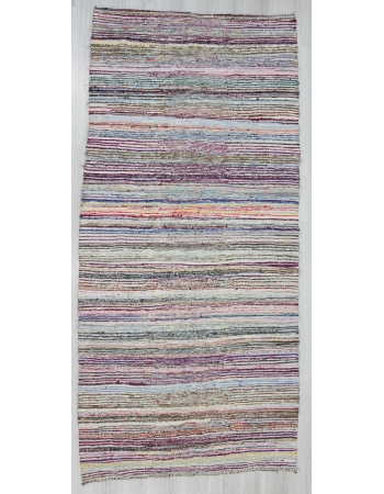 Vintage striped Turkish chaput kilim