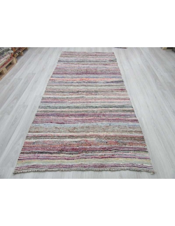 Vintage striped Turkish chaput kilim