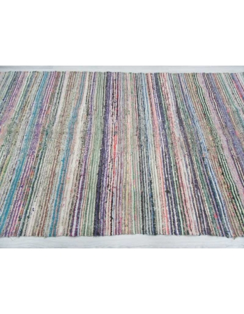 Vintage striped rag rug