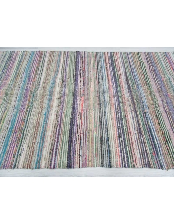 Vintage striped rag rug