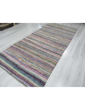 Vintage striped rag rug