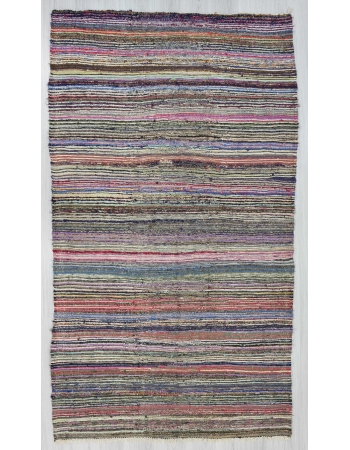 Vintage striped rag rug