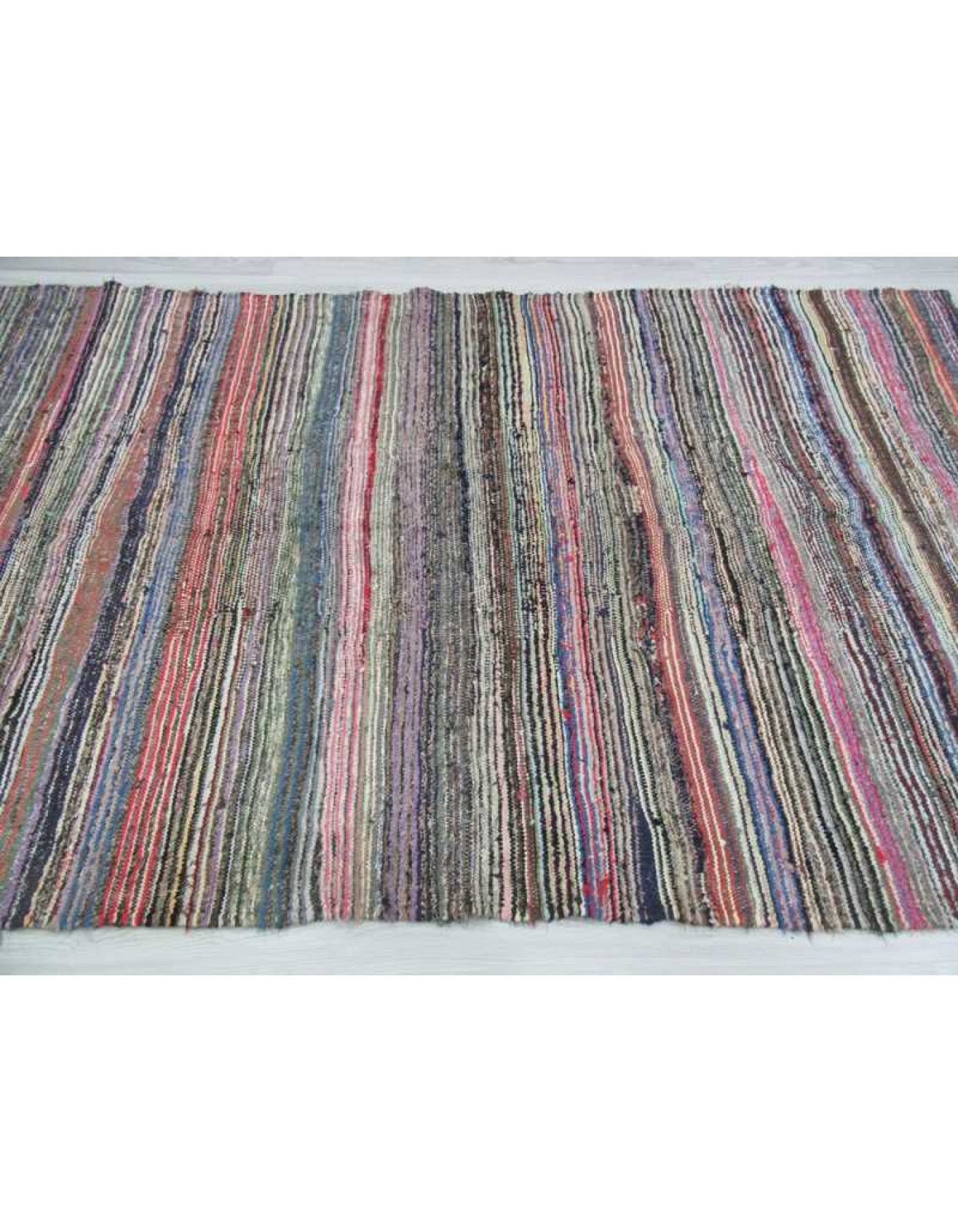 Vintage striped rag rug