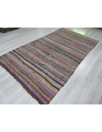 Vintage striped rag rug