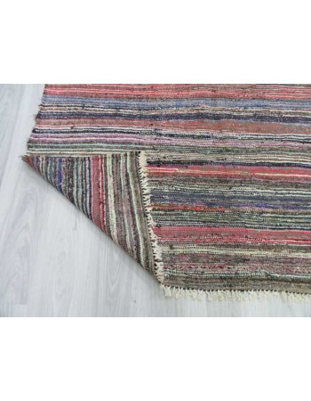 Vintage striped rag rug