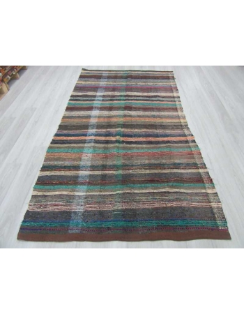 Vintage decorative rag rug