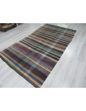 Vintage decorative rag rug