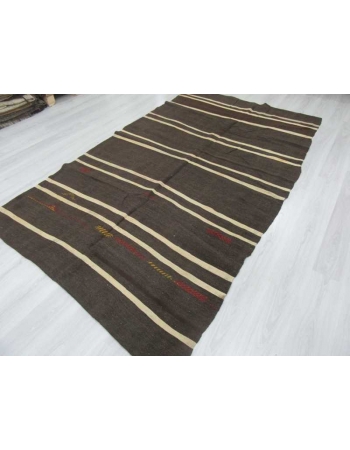 Vintage striped kilim rug