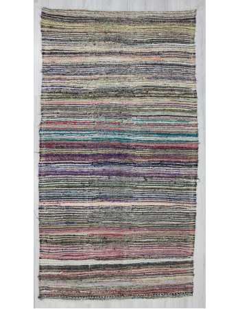 Vintage striped rag rug