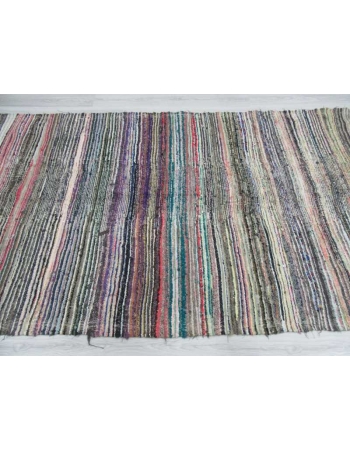 Vintage striped rag rug