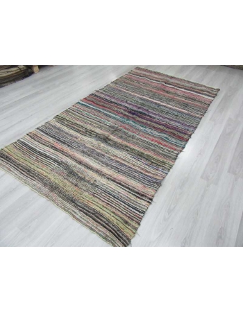 Vintage striped rag rug