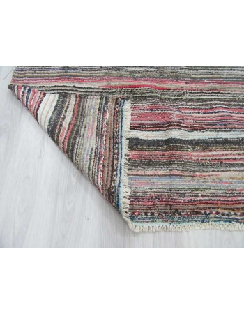 Vintage striped rag rug