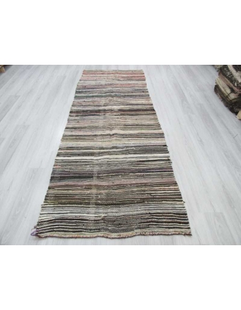 Vintage rag runner rug