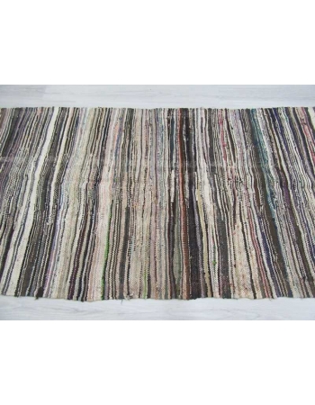 Vintage rag runner rug