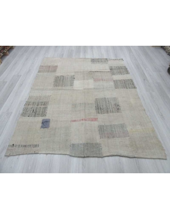 Vintage modern Turkish rag rug