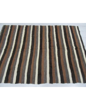 Striped vintage Turkish kilim rug