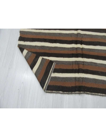 Striped vintage Turkish kilim rug