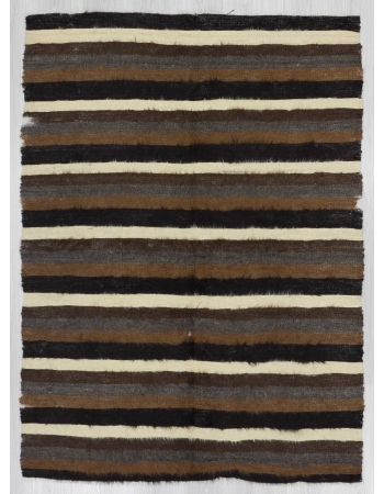 Vintage striped blanket kilim rug