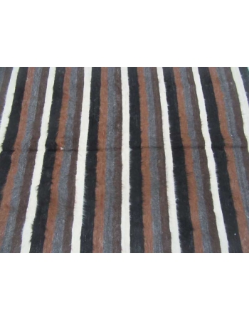 Vintage striped blanket kilim rug