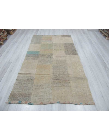 Vintage modern unique rag rug
