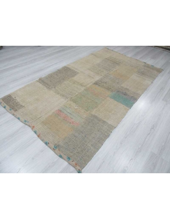 Vintage modern unique rag rug