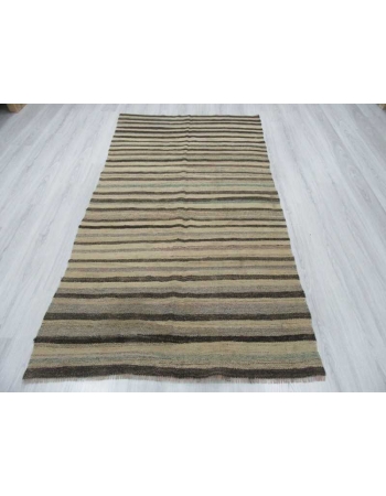 Striped vintage kilim rug