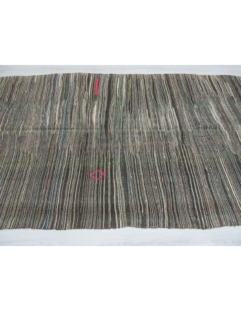 Vintage little striped kilim rug