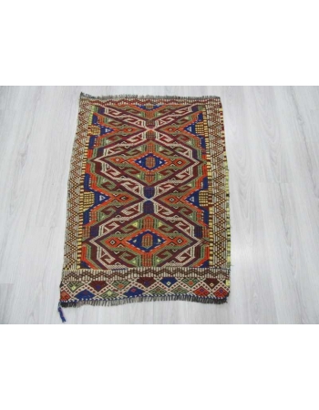 Vintage small mut kilim rug